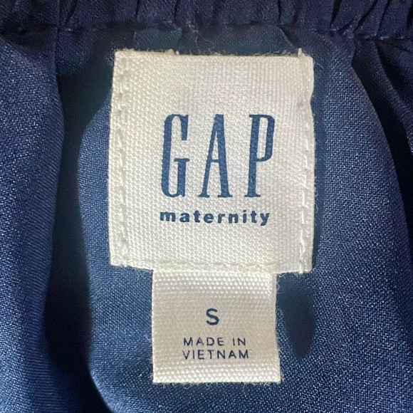 Gap Navy Floral Print Maternity Summer Sleeveless Midi Dress, Small - Picture 5 of 7